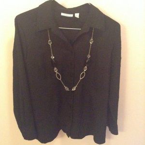 Black Croft & Barrow blouse size L